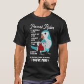 Parrot House Rules It's Mine I Blue Monk Parakeet  T-shirt (Voorkant)