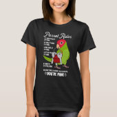 Parrot House Rules It's Mine I Cherry-headed Conur T-shirt (Voorkant)