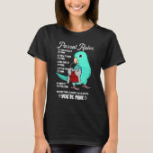 Parrot House Rules It's Mine I Turquoise Parrotlet T-shirt (Voorkant)