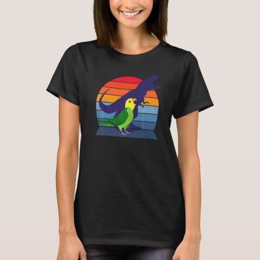 Parrot I Tyrannosaurus Rex I Roomgeel hoofd T-shirt (Voorkant)