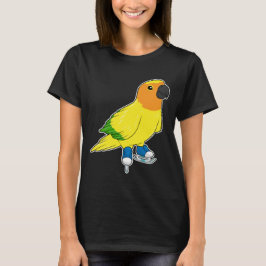 Parrot Ice skate Ice-schaatsen T-shirt