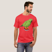 Parrot Ice Skating Ice Skates Sports friends T-shirt (Voorkant volledig)