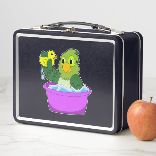 Parrot in Bathtub met Duck (In situ)