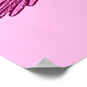 Parrot in de vlucht, Fuchsia en Ice Pink Poster (Hoek)