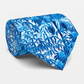 Parrot in een Oerwoud dat Plaatst, Indigo Blauw en Stropdas (Opgerold)