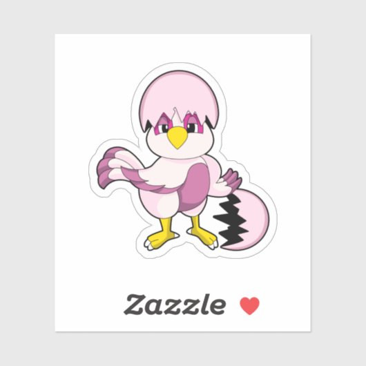 Parrot in eieren met Eggshell.PNG Sticker (Vel)