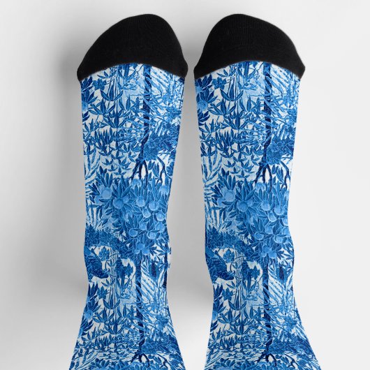 Parrot in het Oerwoud, Indigo Blue en White Sokken (Top)