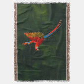 Parrot in vlucht deken (Voorkant Verticaal)