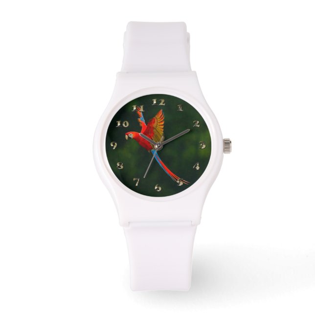 Parrot in vlucht horloge (Voorkant)