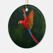 Parrot in vlucht keramisch ornament (Links)