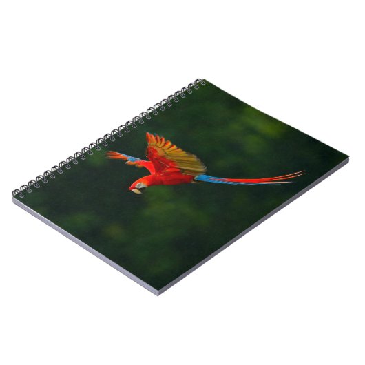 Parrot in vlucht notitieboek (Linkerzijde)