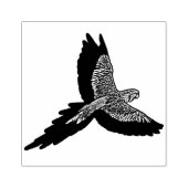 Parrot in vlucht rubberstempel (Afrduk)