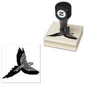 Parrot in vlucht rubberstempel (Gestempeld)
