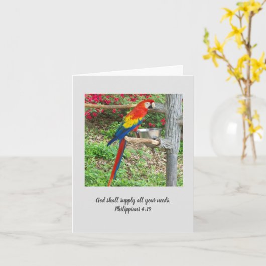 Parrot Inspirerend Note Kaart (Gele Bloem)