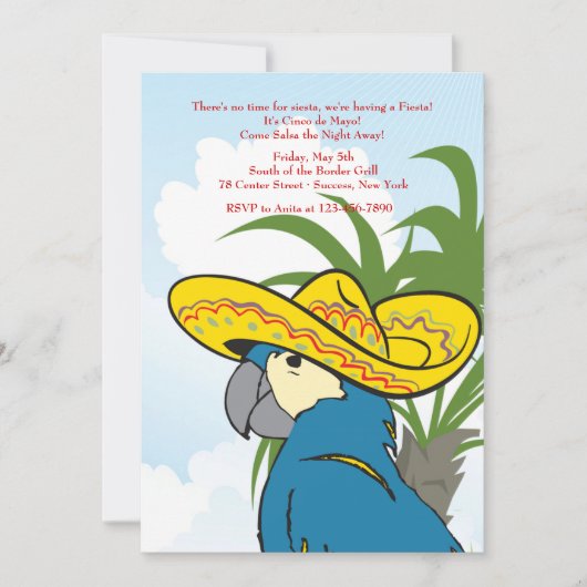 Parrot Invitation Kaart (Voorkant)