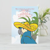Parrot Invitation Kaart (Staand voorkant)