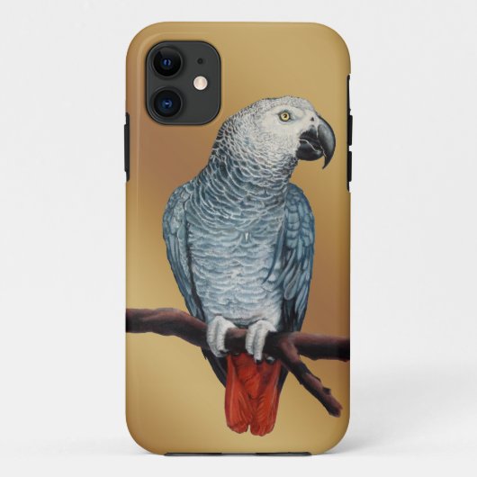Parrot iPhone Case African Grey Parrot Mobile Hoes (Achterkant)