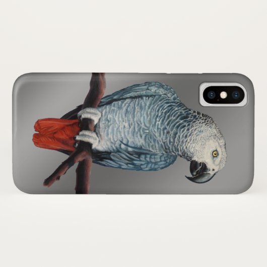 Parrot iPhone Case African Grey Parrot Mobile Hoes (Achterkant (horizontaal))