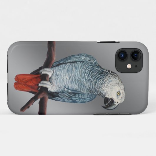Parrot iPhone Case African Grey Parrot Mobile Hoes (Achterkant (horizontaal))