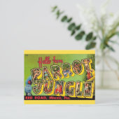 Parrot Jungle Miami Vintage Postcard Briefkaart (Staand voorkant)