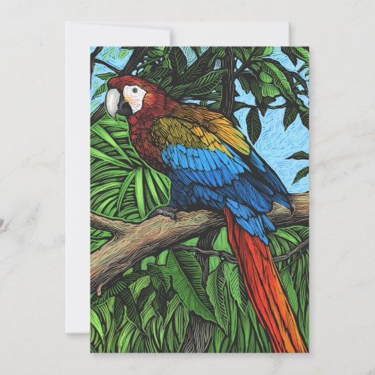 Parrot-kaart Aankondiging (Voorkant)