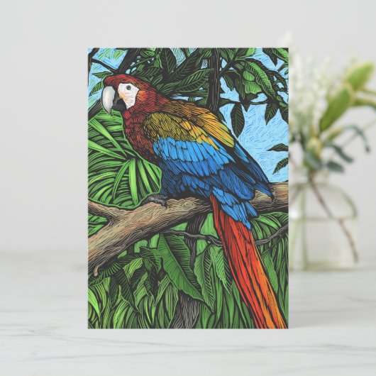 Parrot-kaart Aankondiging (Staand voorkant)