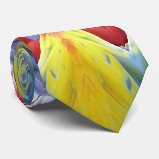 Parrot kaleidoscoop stropdas (Opgerold)