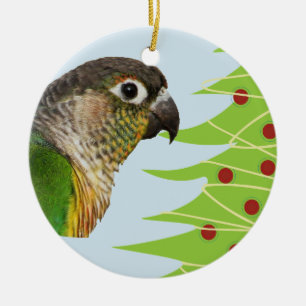 Parrot keramisch siermiddel voor de Feestdagen Ornament