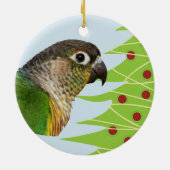 Parrot keramisch siermiddel voor de Feestdagen Ornament (Achterkant)