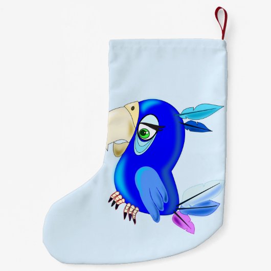 Parrot kerst Stocking Kleine Kerstsok (Achterkant)