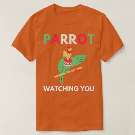 Parrot kijkt naar je 8 1 t-shirt (Design voorkant)