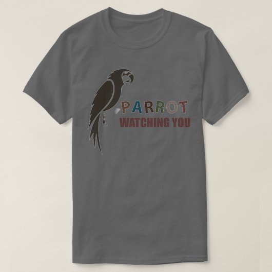 Parrot kijkt naar je 90 t-shirt (Design voorkant)
