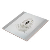 Parrot kijkt naar jou. . . tegeltje (Zijkant)