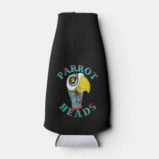 Parrot-koppen met ventilator in Design van de zon Flesjeskoeler (Voorkant)