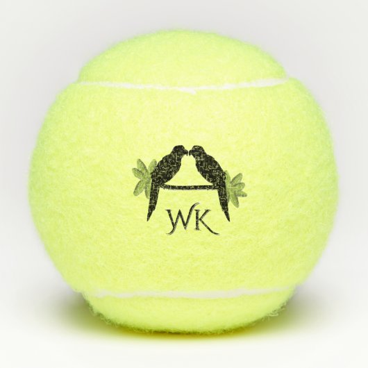 Parrot Love Monogram Tennisballen (Voorkant)