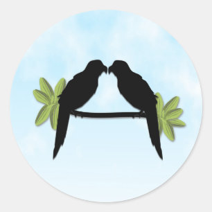 Parrot Love Ronde Sticker