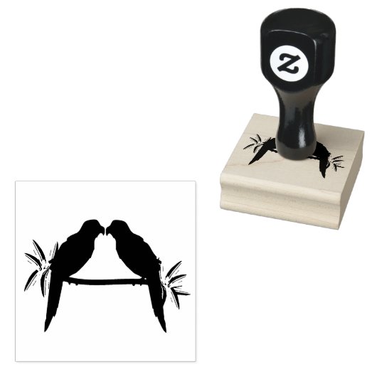 Parrot Love Rubberstempel (Gestempeld)