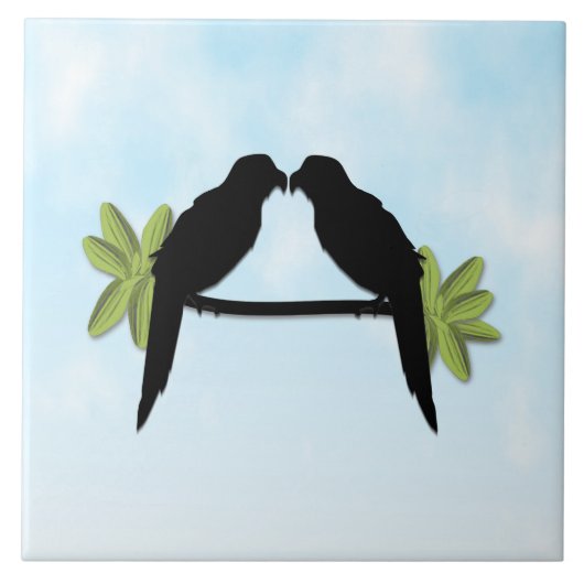 Parrot Love Tegeltje (Voorkant)