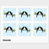 Parrot Love Vierkante Sticker (Vel)