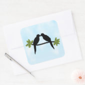 Parrot Love Vierkante Sticker (Envelop)