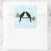 Parrot Love Vierkante Sticker (Tas)