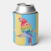 Parrot Macaw Blue Bird Birthday Boys Mannen naam Blikjeskoeler (Blikje Achterkant)