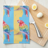 Parrot Macaw Blue Bird Birthday Boys Mannen Name T Theedoek (Quarter Fold)