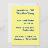 Parrot Macaw Blue Bird Birthday Chilys yellow Kaart (Achterkant)