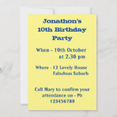 Parrot Macaw Blue Bird Birthday Chilys yellow Kaart (Achterkant)