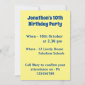 Parrot Macaw Blue Bird Birthday Chilys yellow Kaart (Achterkant)