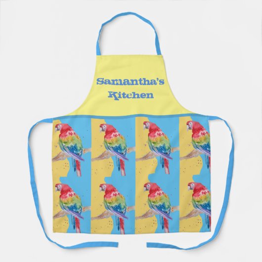 Parrot Macaw Pastel Blue Bird Schort (Voorkant)