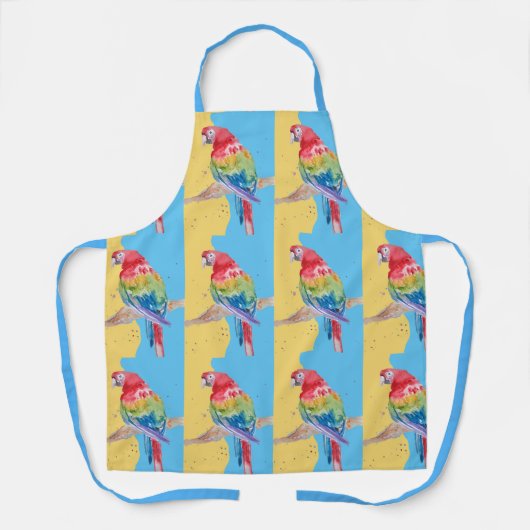 Parrot Macaw Pastel Blue Bird Schort (Voorkant)