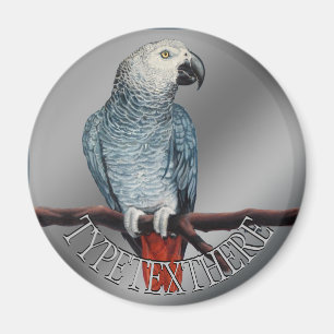Parrot Magnets personaliseren Afrikaanse grijze ma Magneet