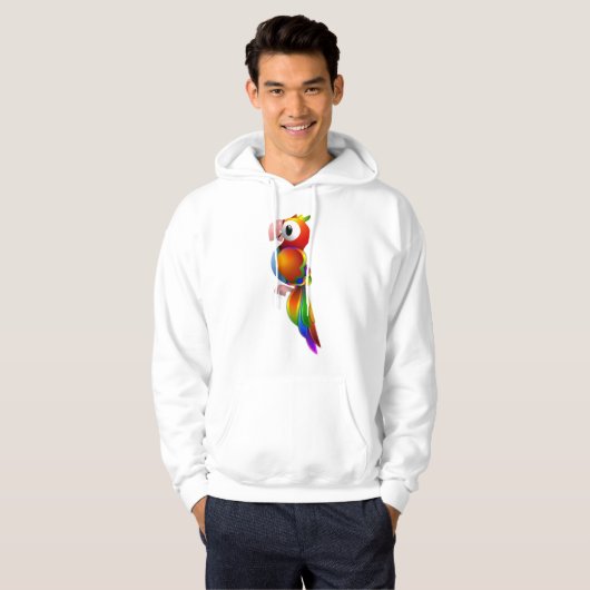 Parrot Mannen Hoodie (Voorkant volledig)